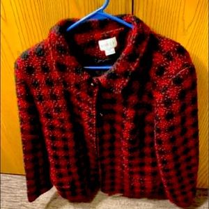 Red and Black Suit Coat Wool 20W